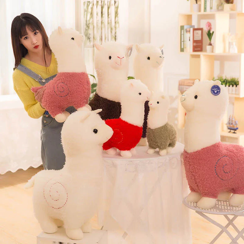 Animal de peluche Alpaca Adorable, Seis Colores, 10" | 25 centímetros