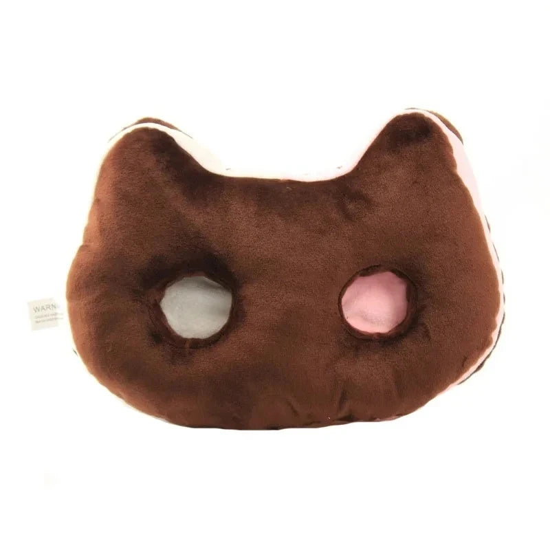 Cojín de asiento de peluche de sándwich de helado de gato, 9" | 25 centímetros