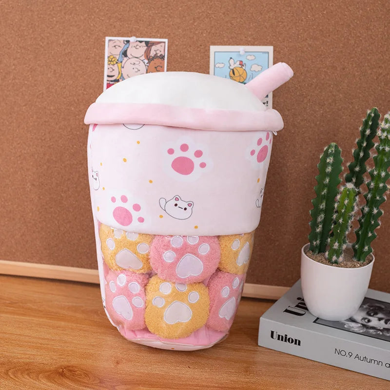 Cup of Bubble Tea Plush Toy | Cute Boba Drink Stuffed Animal