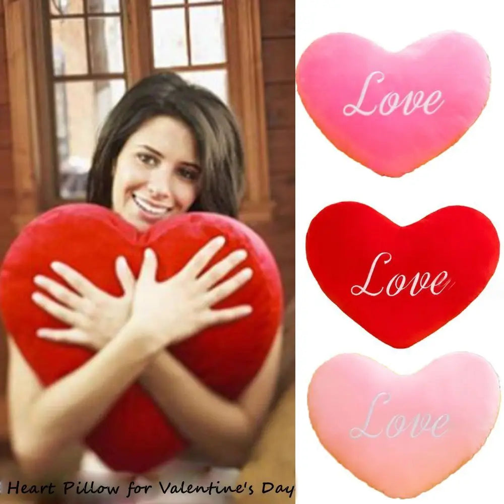 Plush Conversation Heart Throw Pillow