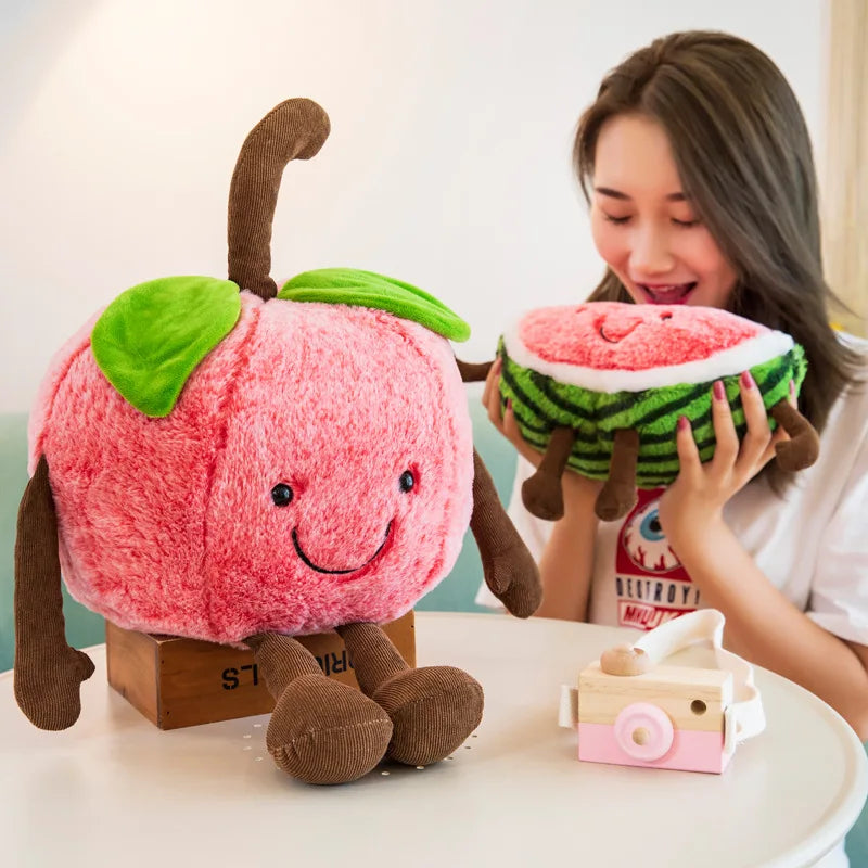 Jouet en peluche en forme de quartier de pastèque cartoon, 11-16" | 28-40 cm