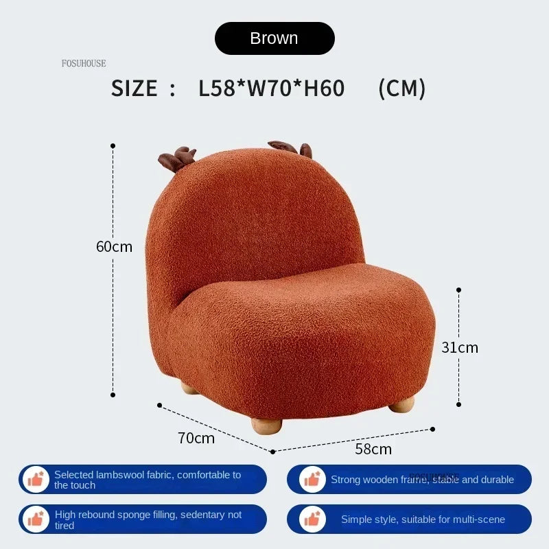 Silla de Lectura Infantil Inspirada en Ciervos – Cinco Colores