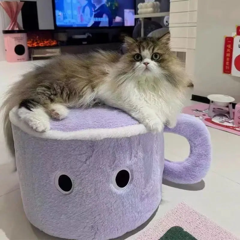 Pouf Douillet en Peluche – Confort Mignon Inspiré du Café