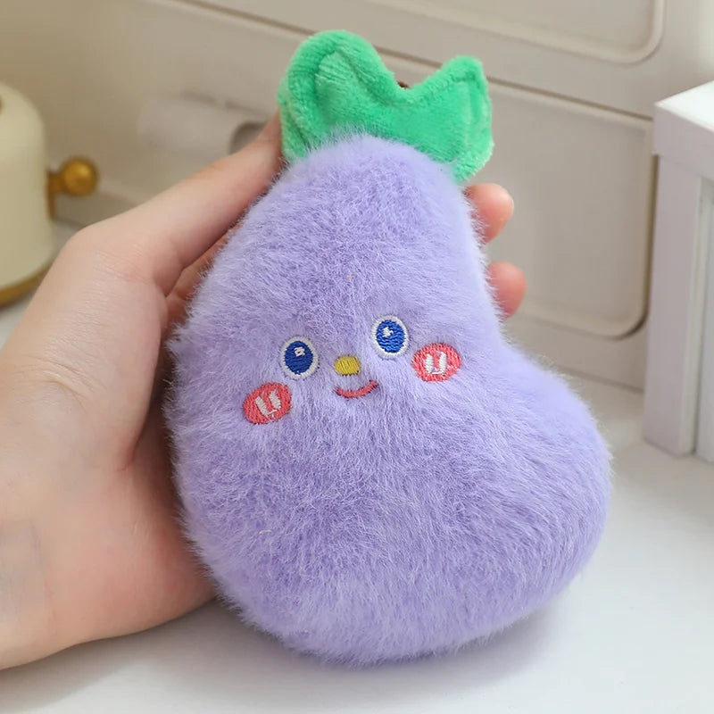 Simulation Fruits & Vegetables Plush Pendant Set | 18 Styles, 9 cm Each