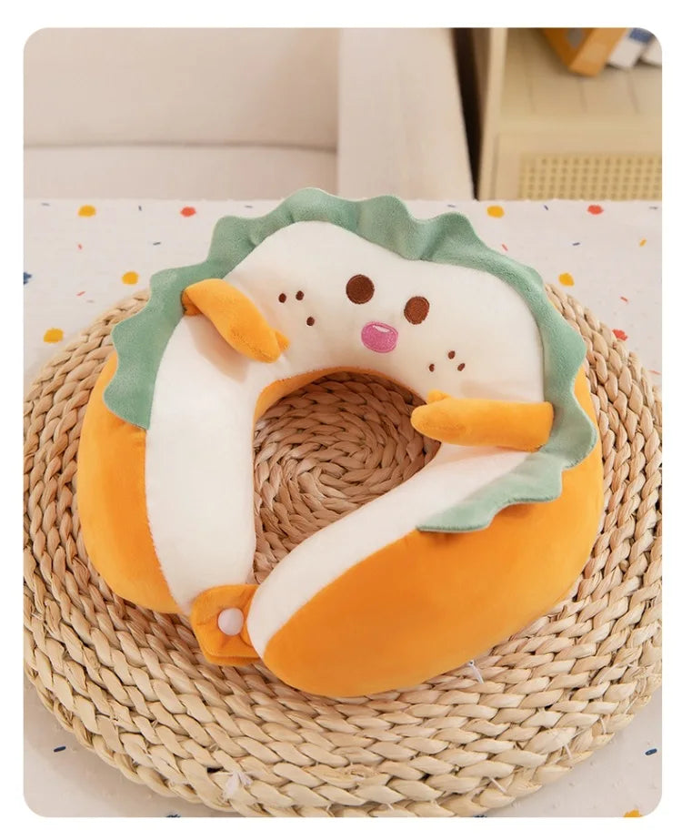 Toast Bread Neck Pillow | Cute Food-Shaped Travel Cushion