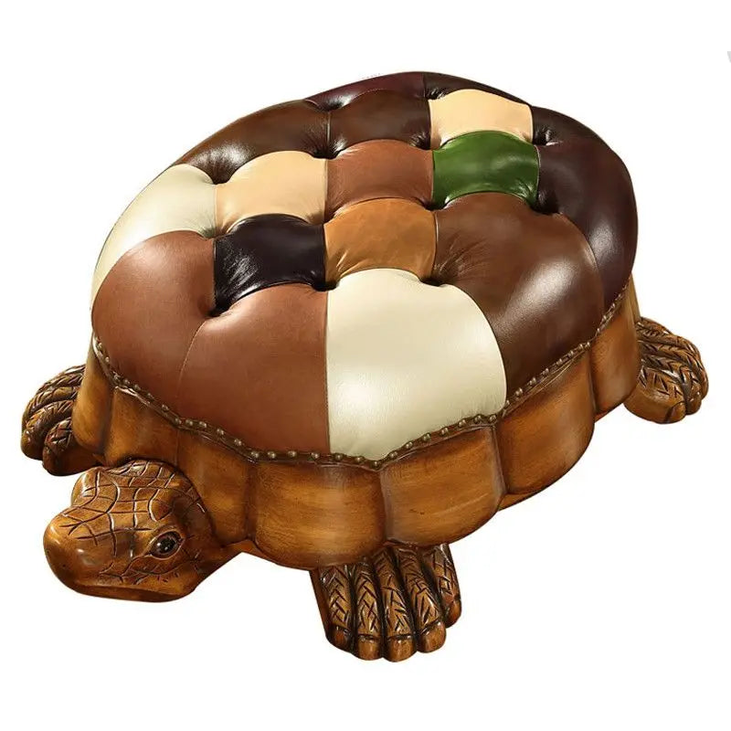 Bespoke Turtle Leather Ottoman