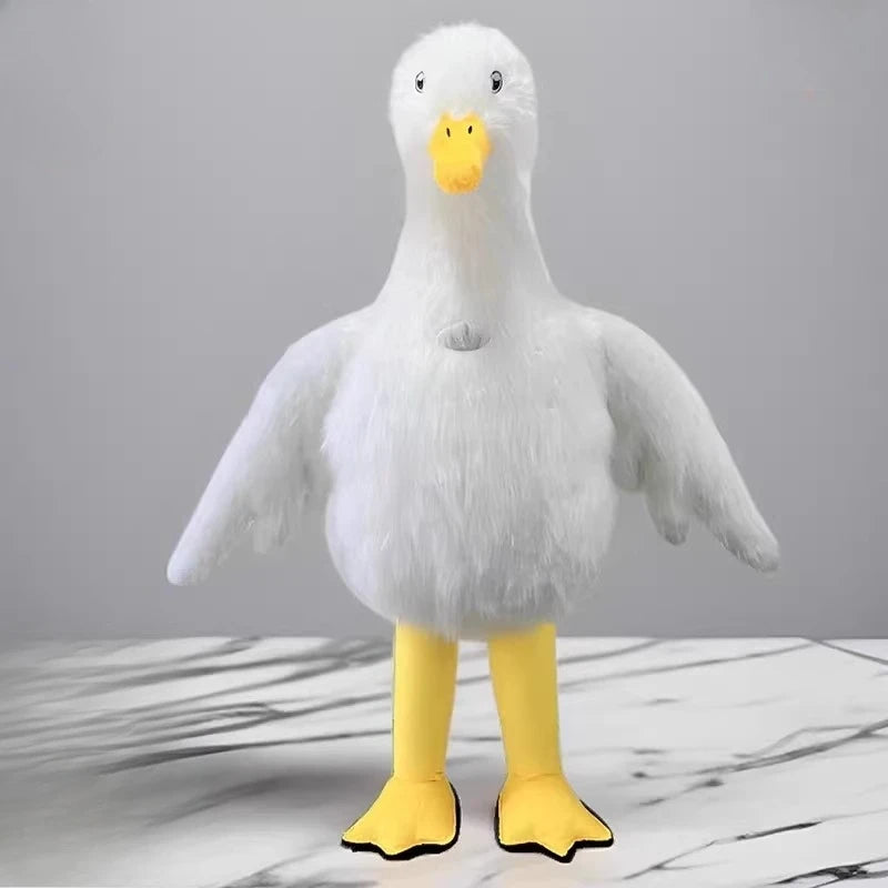 Costume de cygne blanc en peluche gonflable