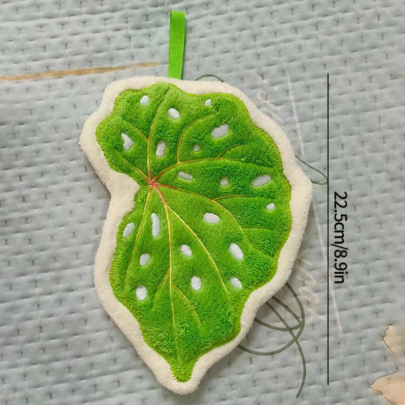 Leaf-Shaped Hand Towel – Hanging Kitchen Handkerchief