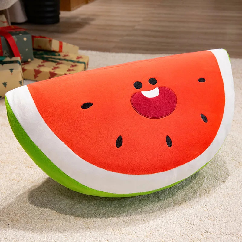 Kawaii Smiling Fruit Plushies – Tomato, Lemon, Pear, Banana & More, 4-20" | 11-50 cm
