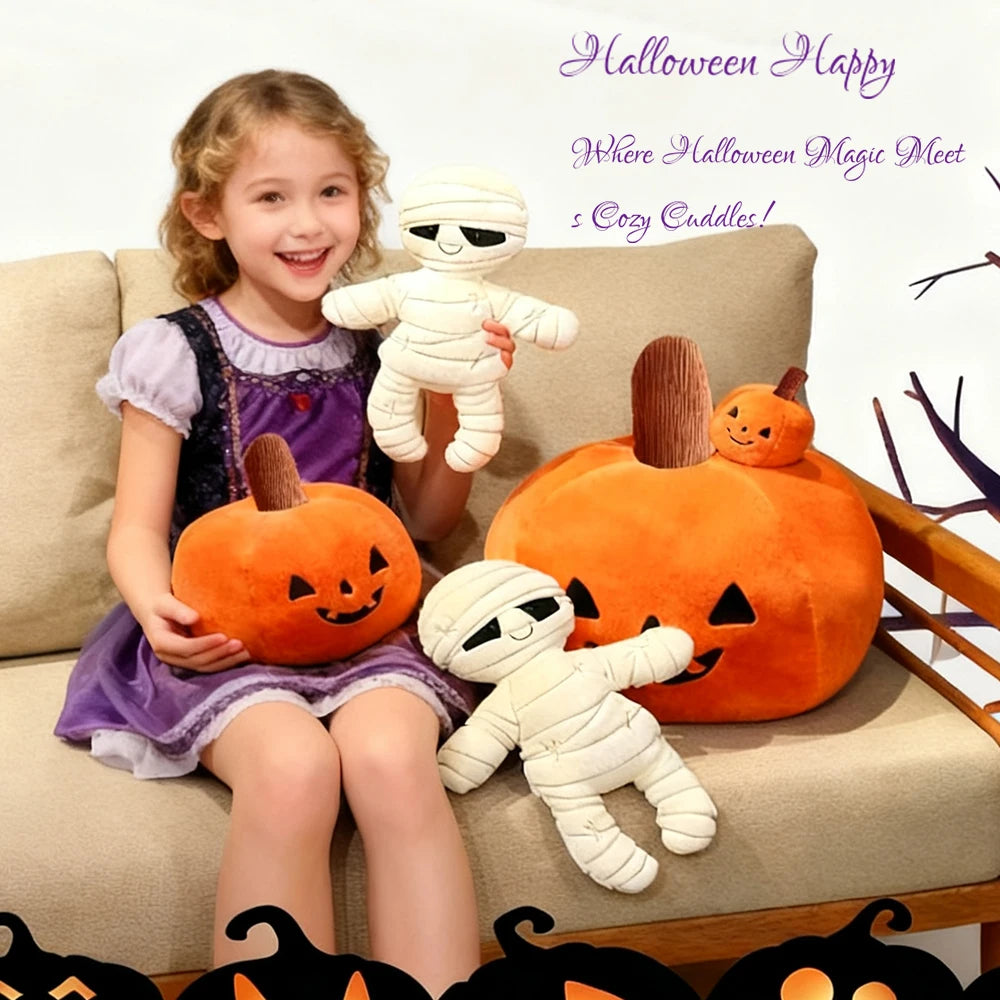 Halloween Pumpkin Mummy Plush Toy | Spooky Vegetable Stuffed Animal