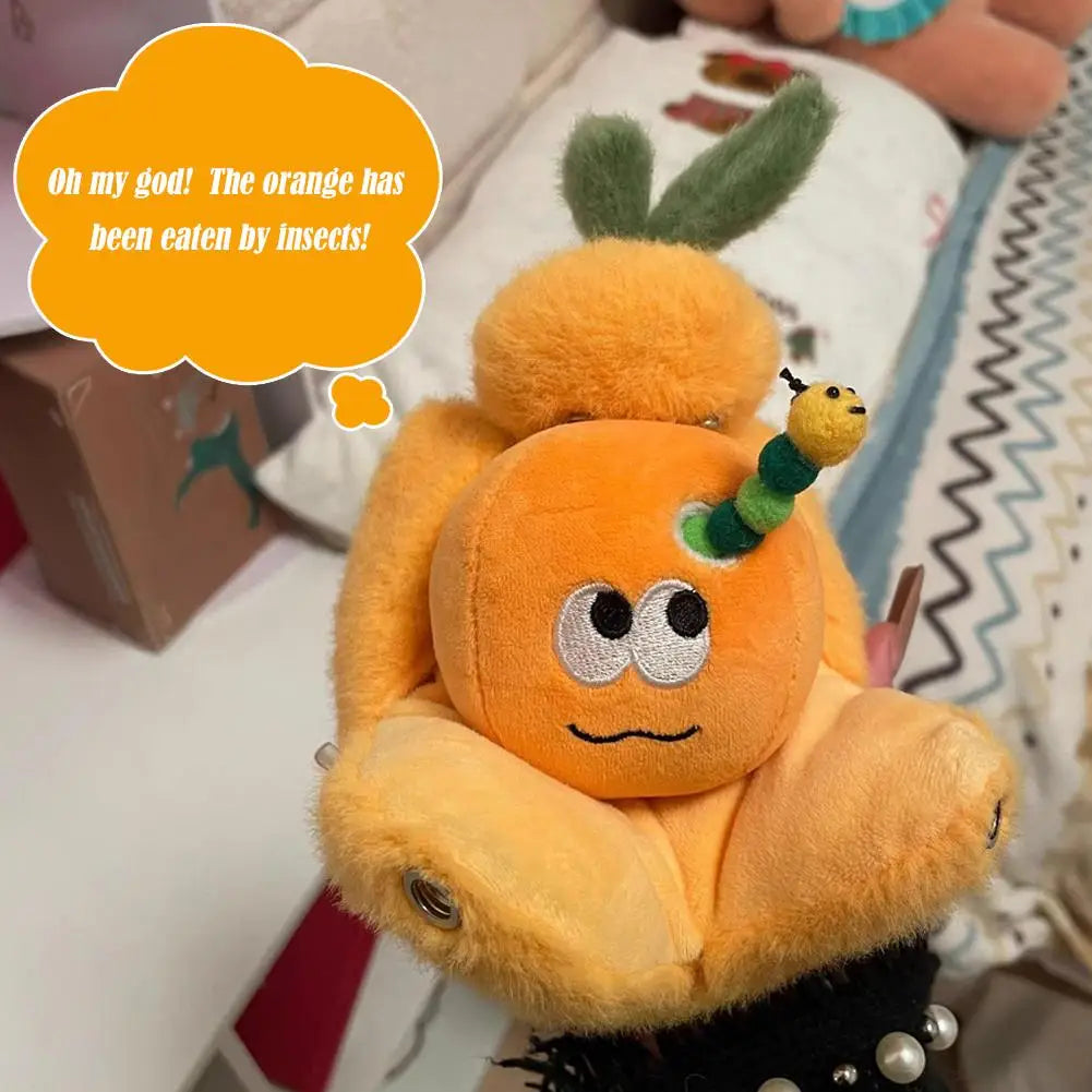 Peelable Orange Segments Plush Keychain | Lifelike Simulation Fruit Toy