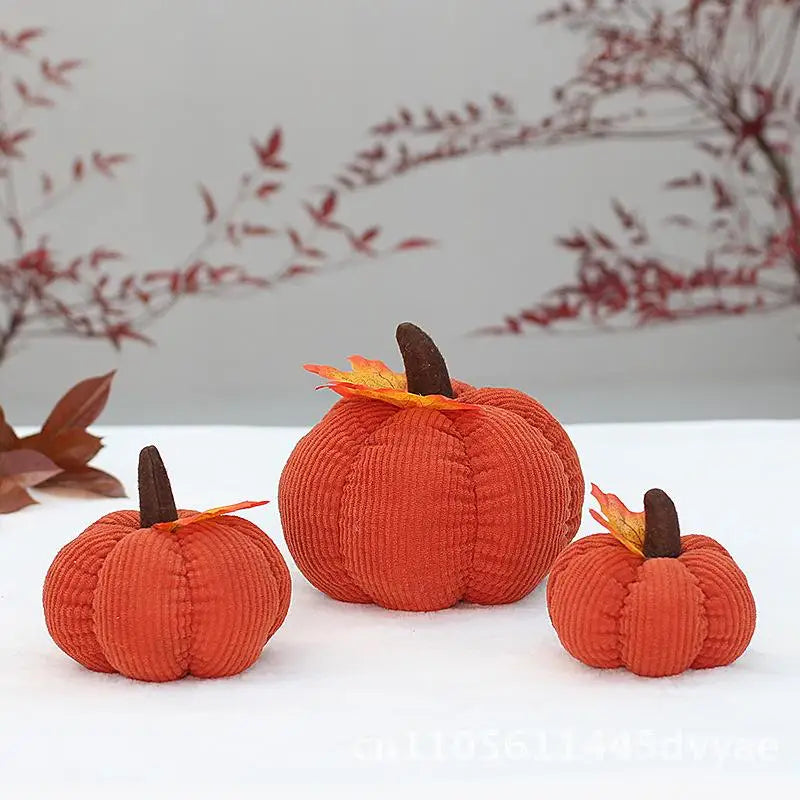 Thanksgiving Pumpkin Plush | Holiday Stuffed Gourd Décor