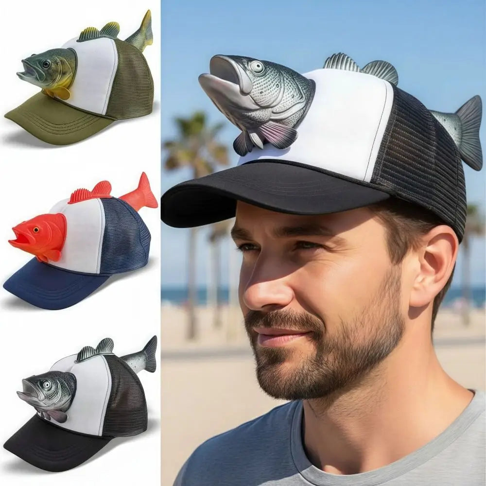 3D Puffer Fish Trucker Hat | Novelty Fishing Cap