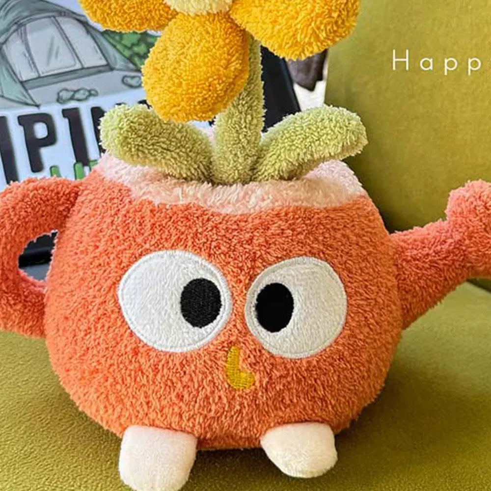 Solar Dancing Sunflower Plush | Smiley Flower Pot Desk Decor