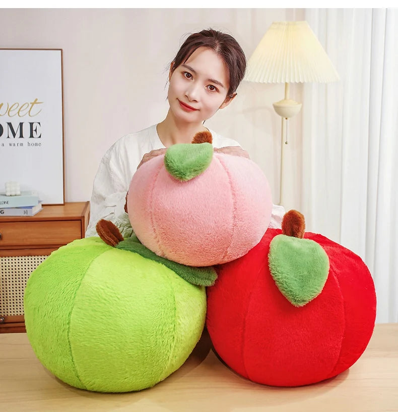 Manzana Roja Grande Realista de Peluche, 10-16" | 25-40 centímetros