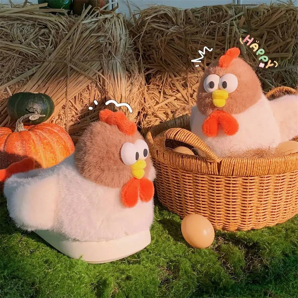 Cozy Hen Plush Slippers, US Men 4-6/ Women 5.5-7.5 plush toy – – – Image 4 | Plushie Produce
