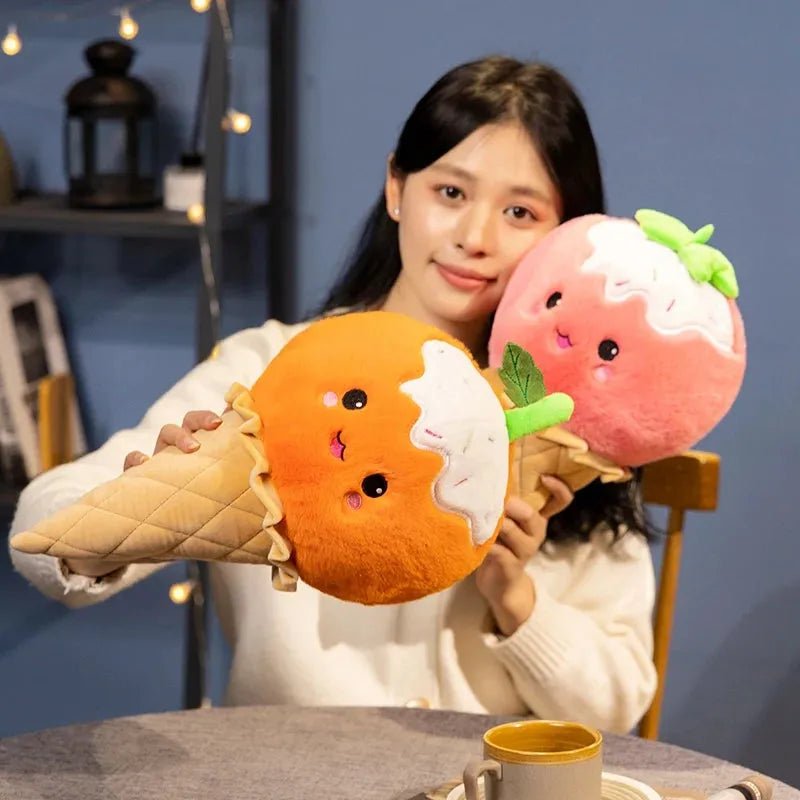 Ice Cream Cone Plushie, 16" | 40 cm plush toy – – – Image 4 | Plushie Produce