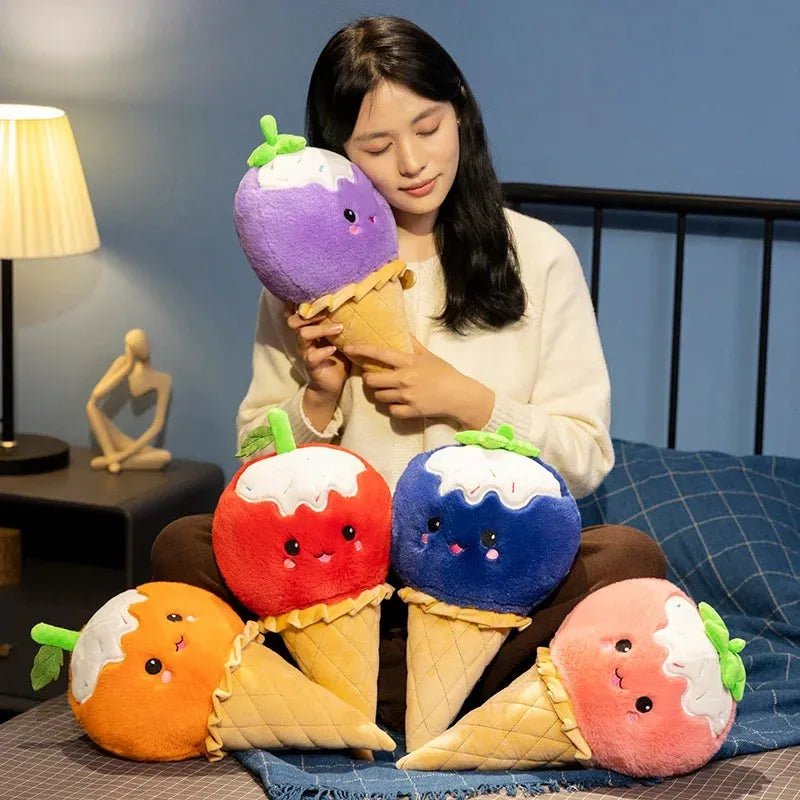 Ice Cream Cone Plushie, 16" | 40 cm plush toy – – – Image 5 | Plushie Produce