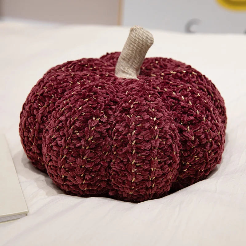 Knitted Pumpkin Plushie, Three Colors, 11" | 28 cm plush toy – – Cherry – Image 12 | Plushie Produce