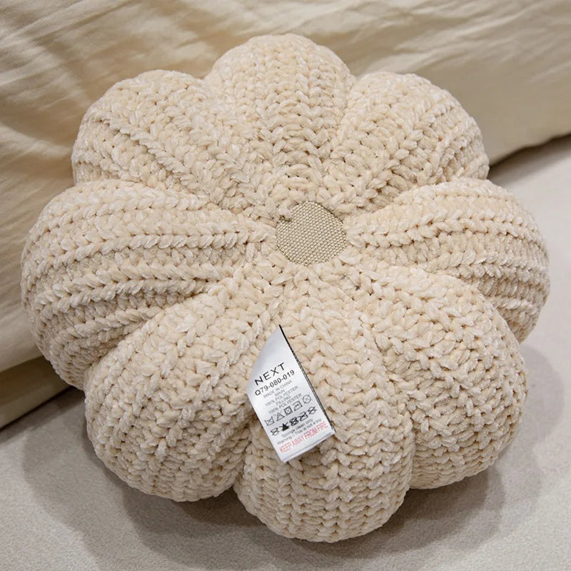 Knitted Pumpkin Plushie, Three Colors, 11" | 28 cm plush toy – – – Image 8 | Plushie Produce
