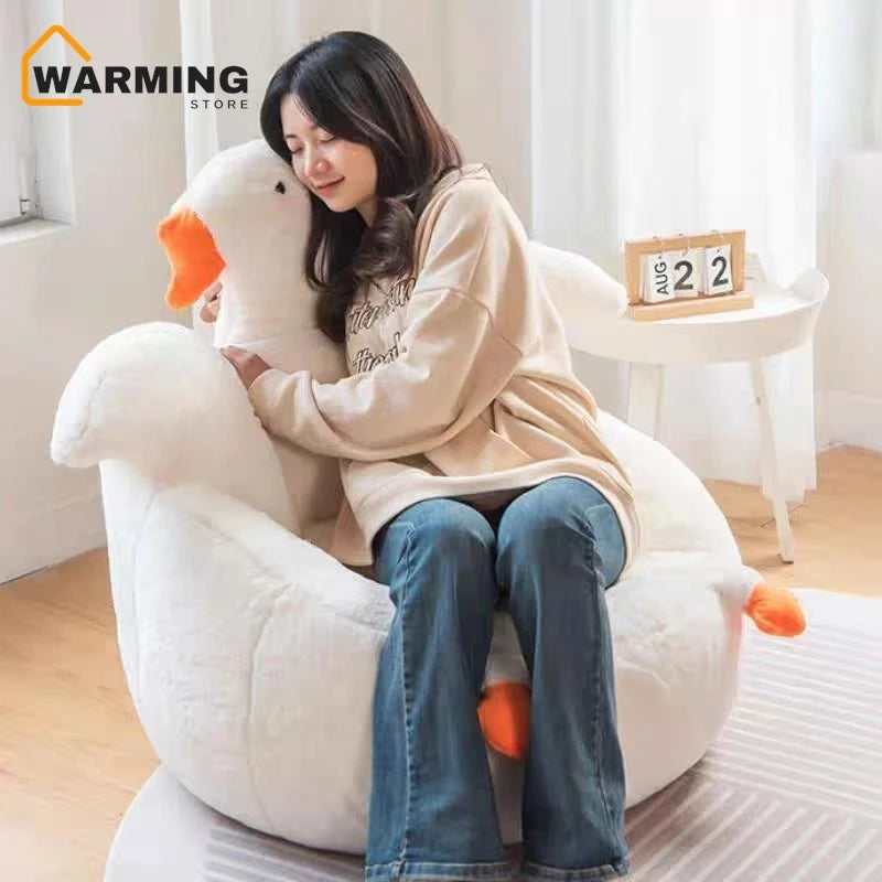 Large White Goose Plushie Chair plush toy – – – Image 2 | Plushie Produce