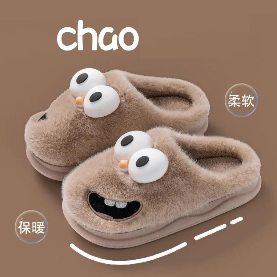 Plushie Cartoon Bird Slippers, US Men 4-10/ Women 5.5-11.5 plush toy – – Brown – Image 9 | Plushie Produce
