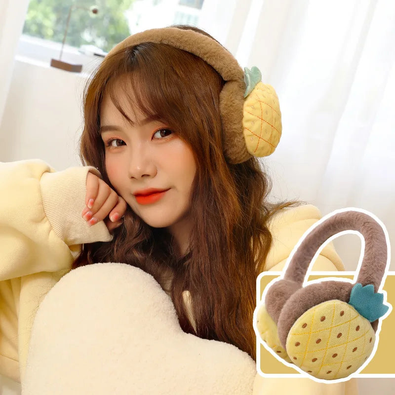 Plushie Fruit and Plant Children's Ear Muff, 6 Varieties plush toy – – Pineapple – Image 4 | Plushie Produce