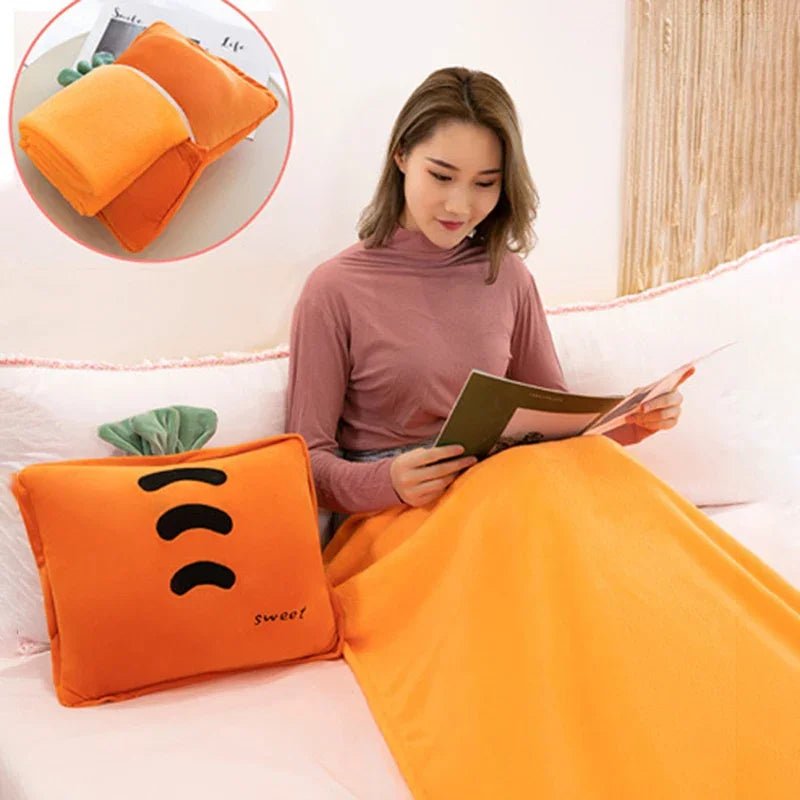 Plushie Fruit & Veggie Pillow Blanket Combo, 10 Pillow Designs plush toy – – – Image 1 | Plushie Produce