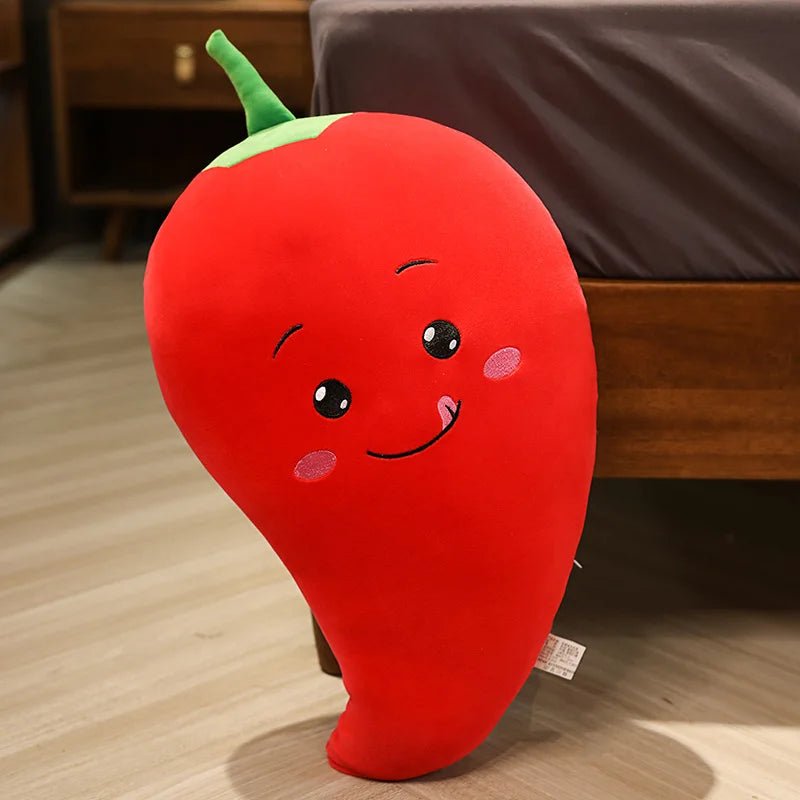 Smiling Vegetable Plush Toy, Four Veggies, 12-20" | 30-50 cm plush toy – – chili – Image 9 | Plushie Produce