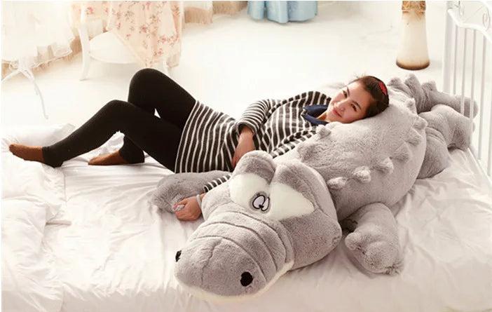 Ultimate Jumbo Cross-Eyed Crocodile, 6.5' | 200 cm plush toy – – – Image 2 | Plushie Produce