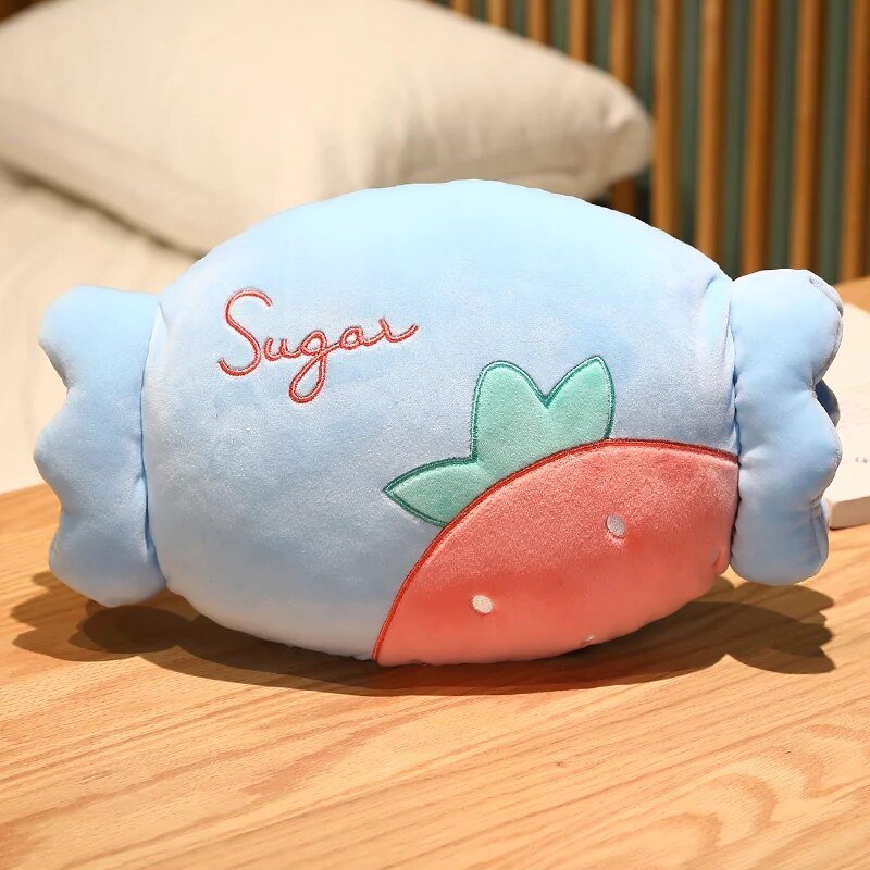 Candy Hand Warmer Plushie, Eight Designs, 13" | 32 cm plush toy – – Strawberry B – Image 2 | Plushie Produce