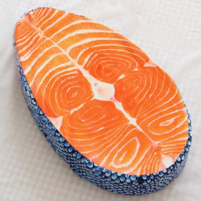 Realistic Salmon Filet Plushie, 19" | 49 cm plush toy – – – Image 1 | Plushie Produce