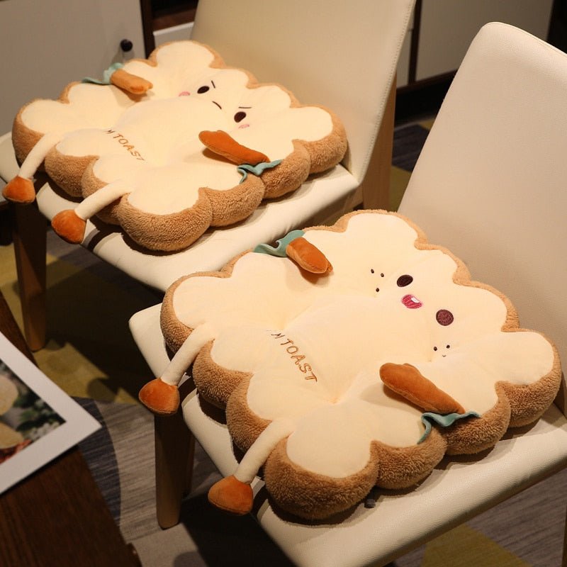 Slice of Toast Plushie Seat Cushions, 16-18" | 40-45 cm plush toy – – – Image 1 | Plushie Produce