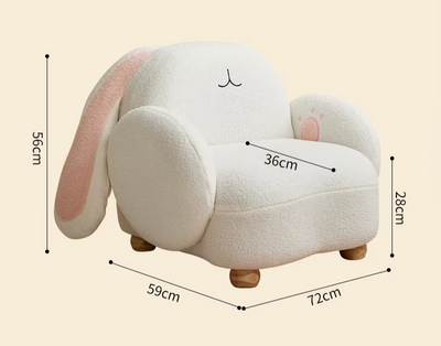Adorable Rabbit Plushie Chair for Kids, Three Colors