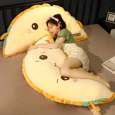 Giant Semicircle Toast Bread Plush Pillow, 20-37" | 51-95 cm