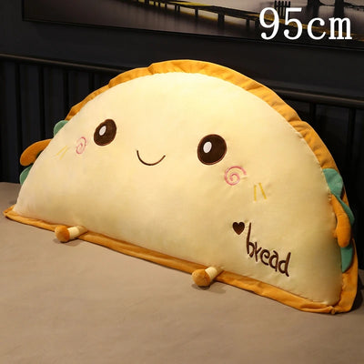 Giant Semicircle Toast Bread Plush Pillow, 20-37" | 51-95 cm