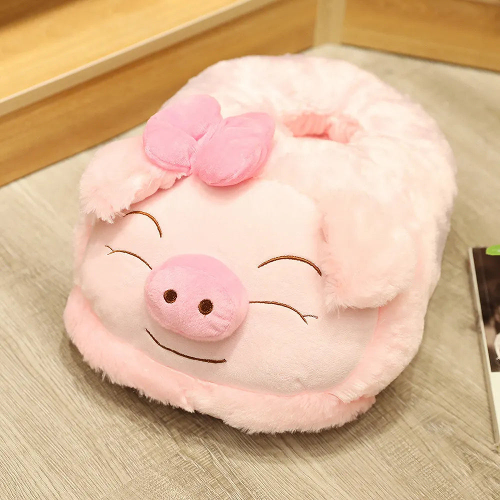 Cartoon Animal & Plant Floor Slippers | Cozy Oversized Foot Warmers