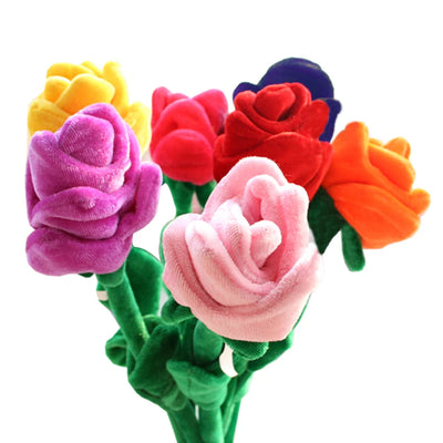 Plushie Stemmed Flowers, Nine Colors, 12-16" | 30-40 cm
