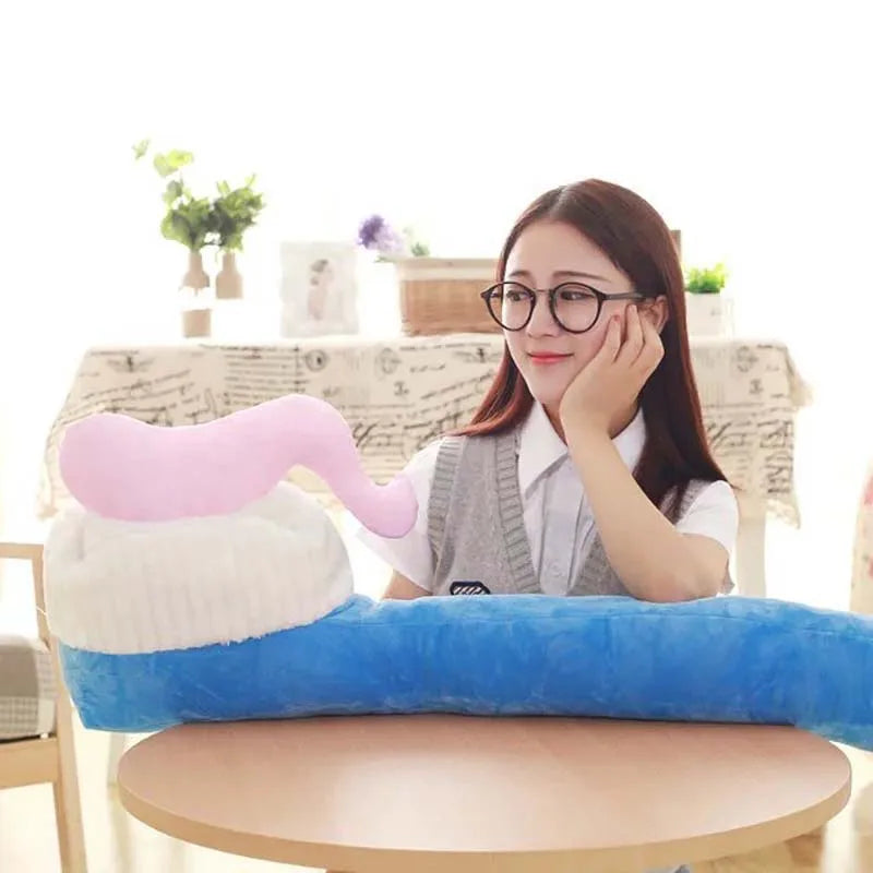 Juguete de peluche cepillo de dientes jumbo realista, cuatro colores, 35" | 90 centímetros