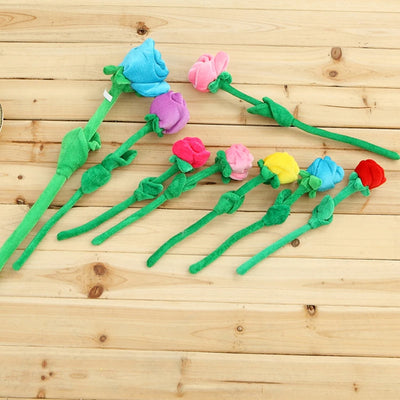 Plushie Stemmed Flowers, Nine Colors, 12-16" | 30-40 cm