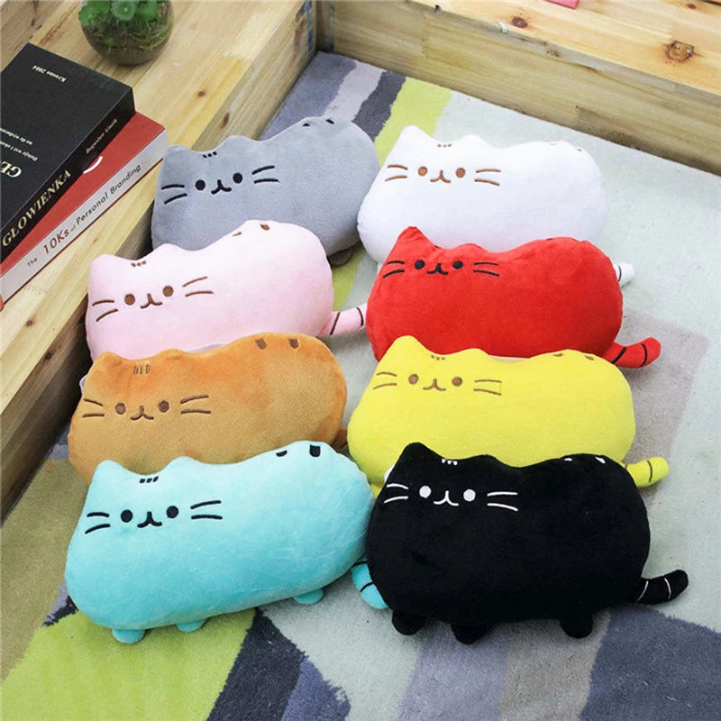 Cute Cat Car Headrest – Cartoon Plush Neck Cushion & Safety Pillow