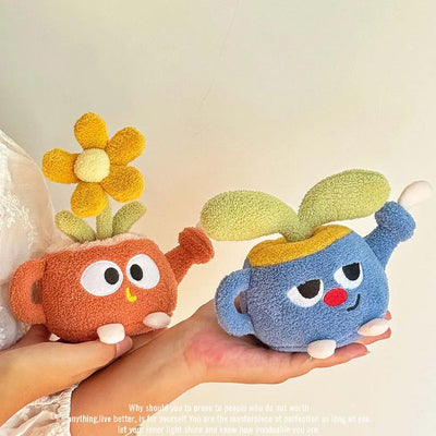 Solar Dancing Sunflower Plush | Smiley Flower Pot Desk Decor