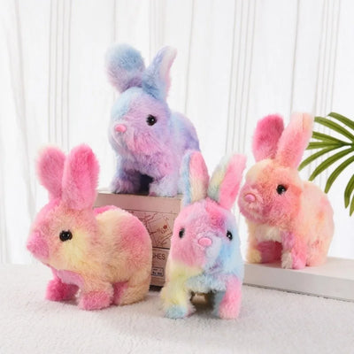 Tie-Dye Electric Bunny Plushie, 4" | 10 cm