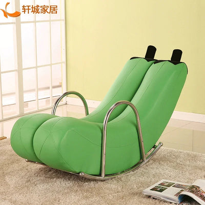 Go Bananas Schaukelstuhl - Fünf Farben, Kunstleder oder Plüschdesign