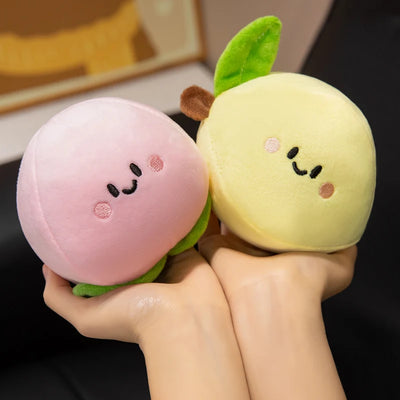 Peluches di Frutta Cartoni Animati Allegri, 4 Varietà, 6-10" | 16-25 centimetri