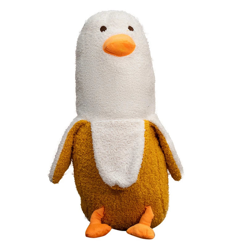Banana Duck Plush Doll – Cute Funny Animal Pillow, 20-35" | 50-90 cm