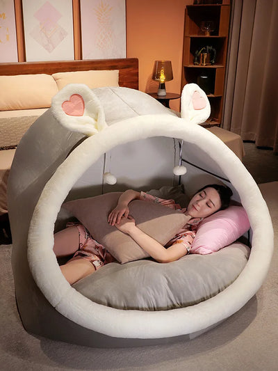 Giant Rabbit/Cat Plushie Tent Bed for Two People