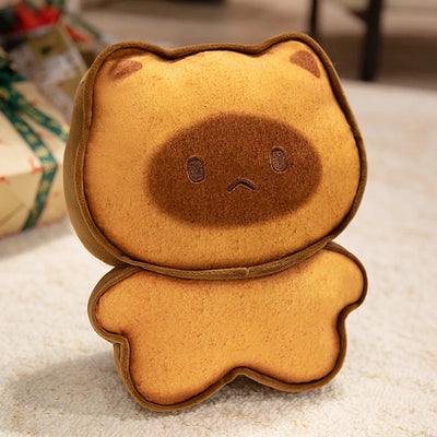 Capybara Bread & Toast Plush Pillow Cushion, 7-20" | 17-50 cm
