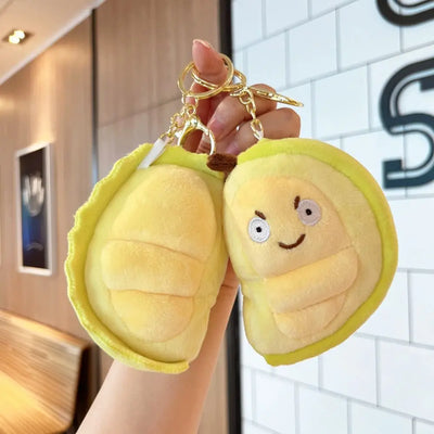 Plushie Cartoon Fruit Durian Keychain, 4" | 9.5 cm