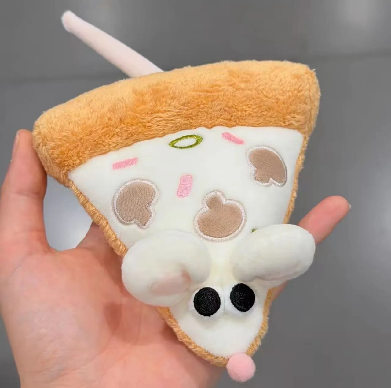 Pizza Mouse Stuffed Plush Toy | Kawaii Mouse & Pizza Slice Set, 6\" | 15 cm